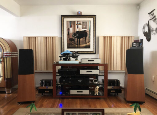 QRD acoustic diffuser in listening room in USA